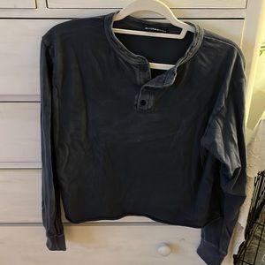 navy blue Brandy Melville long sleeve shirt